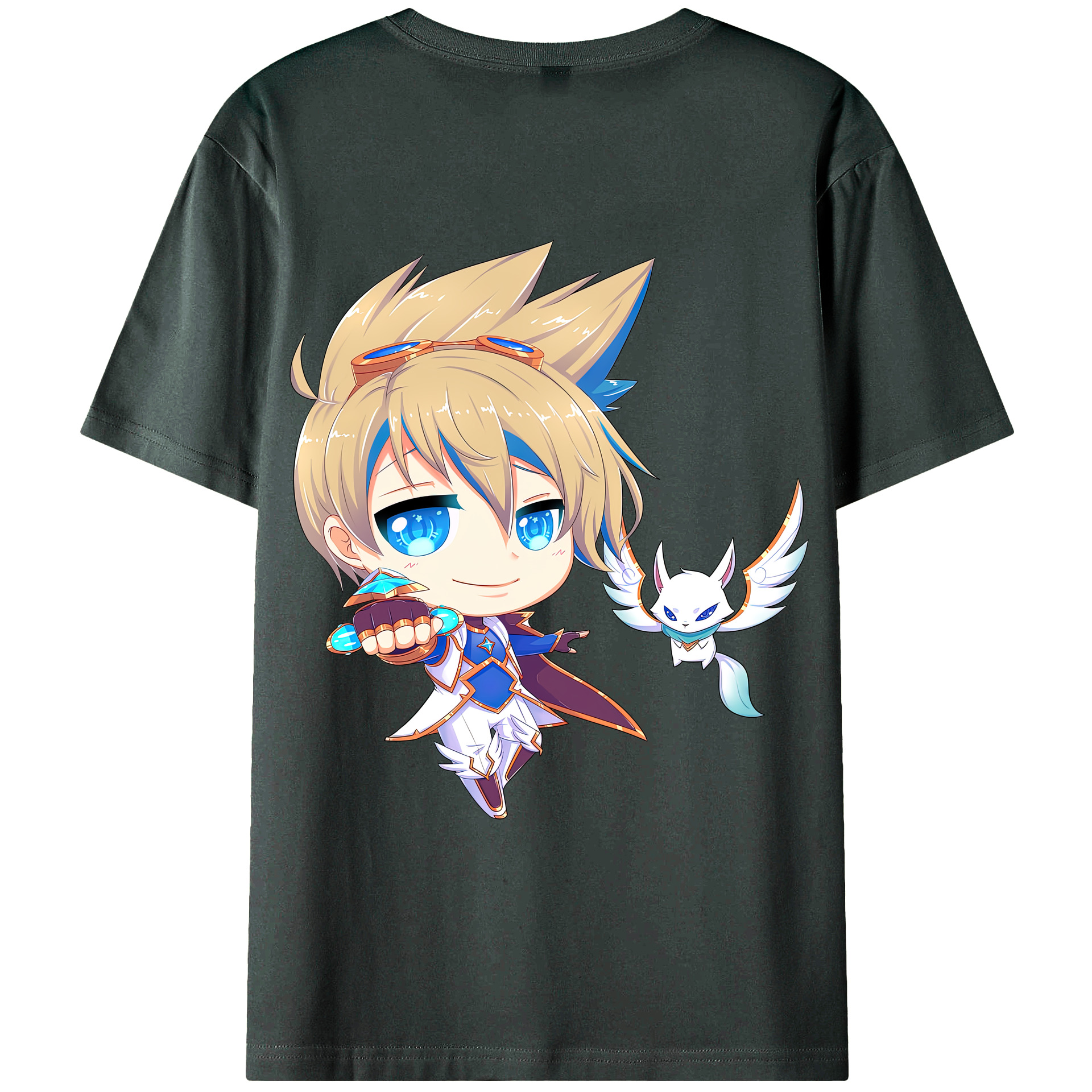 リーグ・オブ・レジェンド League of Legends LOL 綿100％ メンズ半袖Tシャツ（バックプリント） 通気性